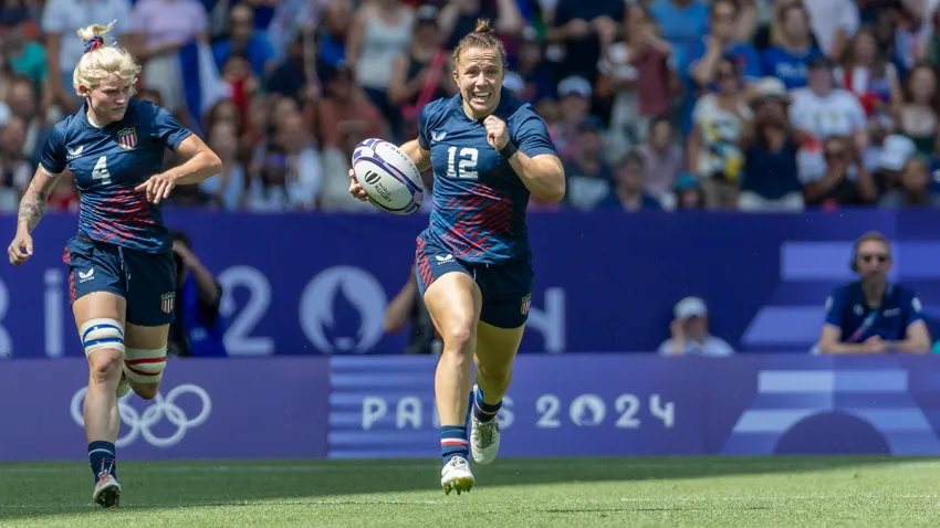 US rugby player Kristi Kirshe