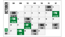 Celtics 2024-25 schedule for October