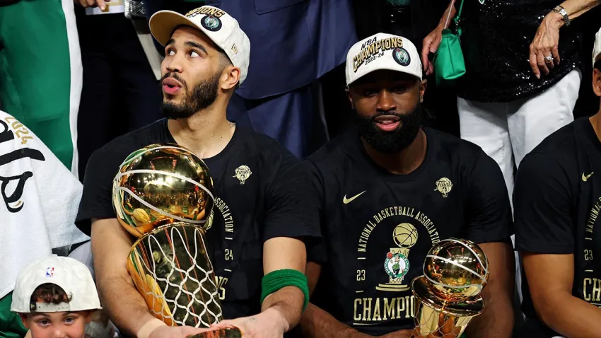 Jayson Tatum and Jaylen Brown