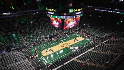 The Celtics' in-season tournament court at TD Garden