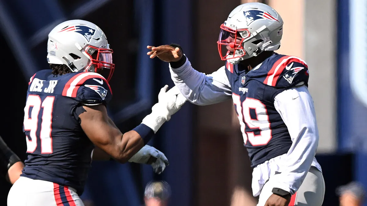 Patriots defensive ends Deatrich Wise and Keion White