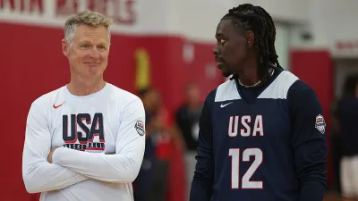 Steve Kerr and Jrue Holiday