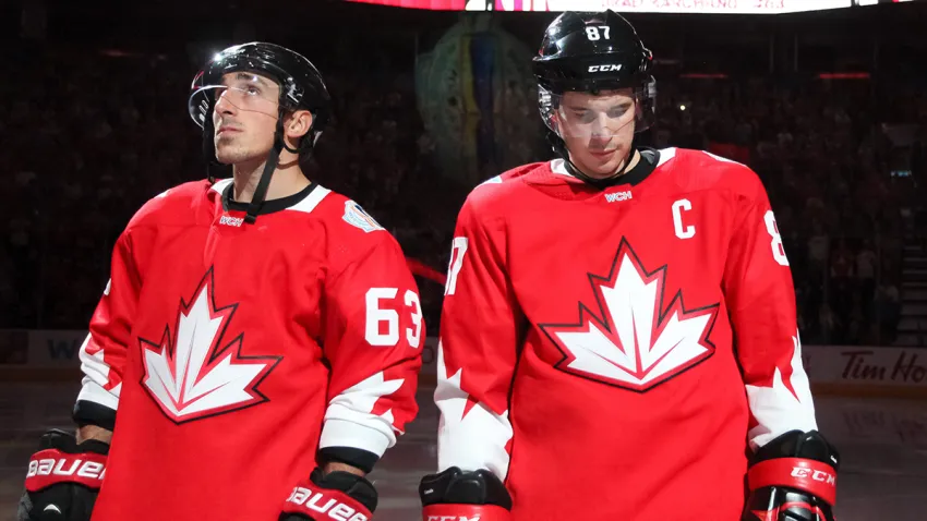 Sidney Crosby and Brad Marchand