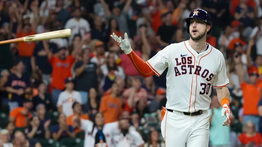 Kyle Tucker flips his bat