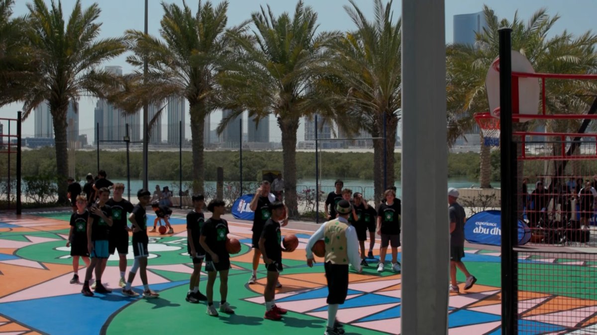 Visiting Celtics court on Al Reem Island off the coast of Abu Dhabi