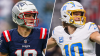 Live updates: Drake Maye, Patriots clash with Herbert, Chargers