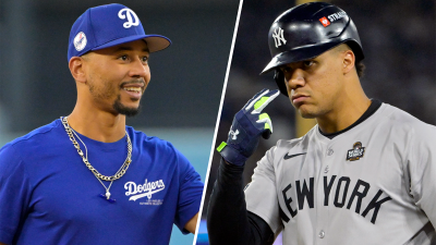 Dodgers outfielder Mookie Betts and Yankees outfielder Juan Soto