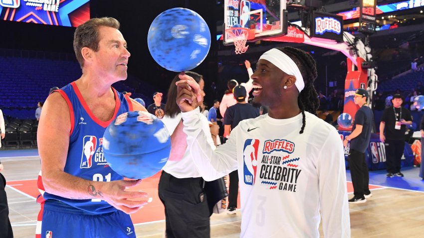 Jack Ryan and Kai Cenat during the NBA All-Star Celebrity Game
