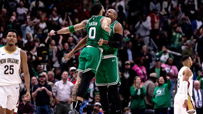 Celtics teammates Jayson Tatum and Al Horford