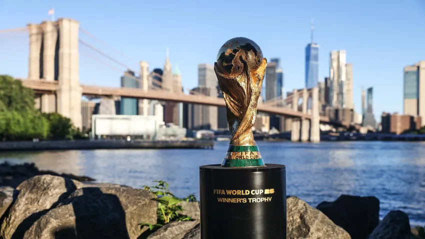 FIFA World Cup Trophy on display in New York