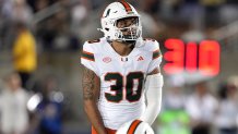 Miami kicker Andres Borregales