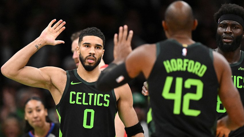Celtics teammates Jayson Tatum and Al Horford