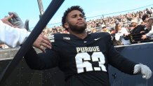 Purdue Boilermakers offensive lineman Marcus Mbow