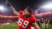 Georgia offensive lineman Tate Ratledge