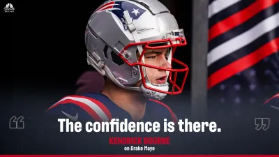 Bourne praises Drake Maye's increased competitiveness in year two