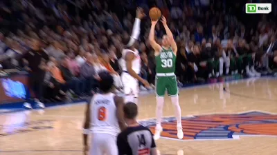 HIGHLIGHTS: Hauser sinks the three ‘and one' in Game 6 vs. Knicks