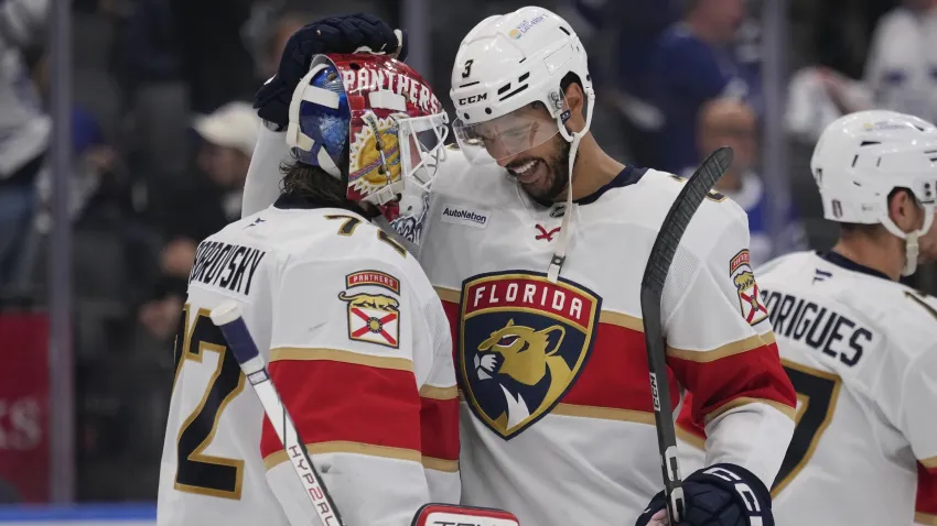 Seth Jones and Sergei Bobrovsky