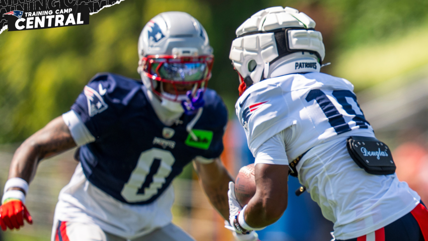 Patriots cornerback Christian Gonzalez and wide receiver Kyle Williams