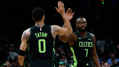 Jayson Tatum and Jaylen Brown