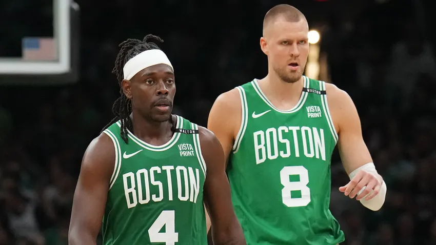 Jrue Holiday and Kristaps Porzingis