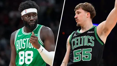 Celtics big man Neemias Queta and forward Baylor Scheierman