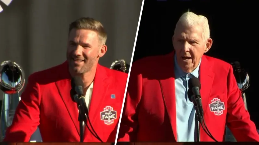 Julian Edelman and Bill Parcells were inducted into the Patriots Hall of Fame on Saturday, September, 20, 2025.