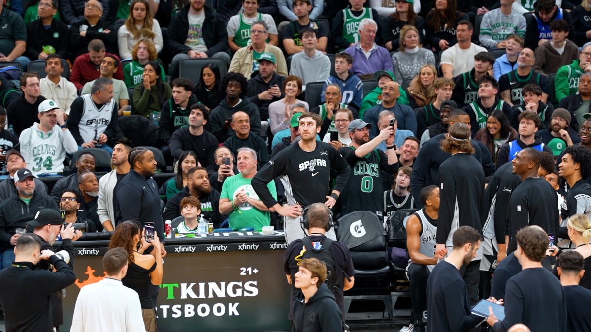 WATCH: Luke Kornet reacts to Celtics tribute video in return to Boston