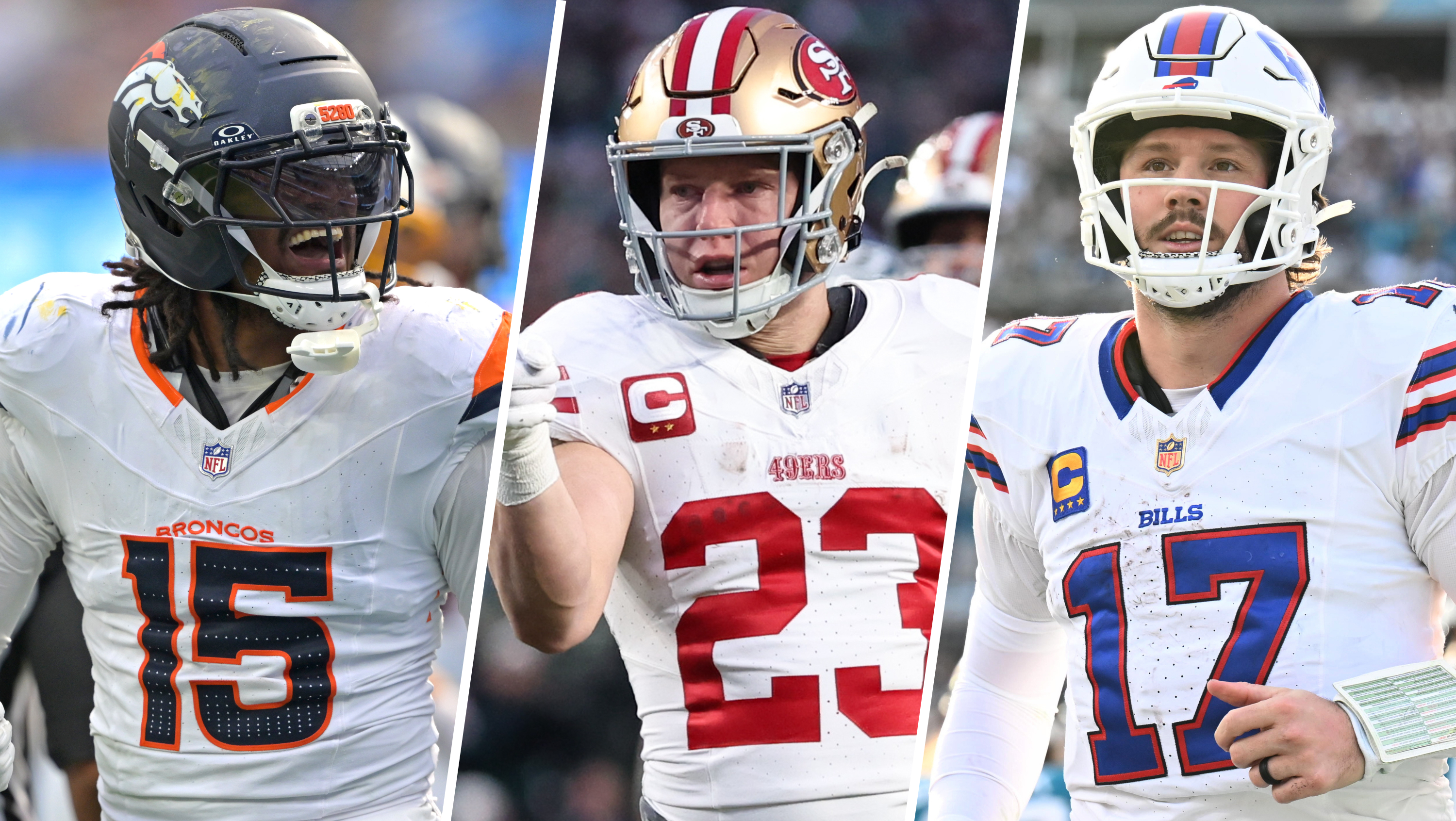 NFL Games Today Playoffs Schedule Where To Watch Divisional Saturday Usa Nik Bonnito Christian Mccaffrey Josh Allen 