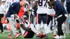 A.J. Brown suffers ankle injury, leaves Patriots debut in third quarter