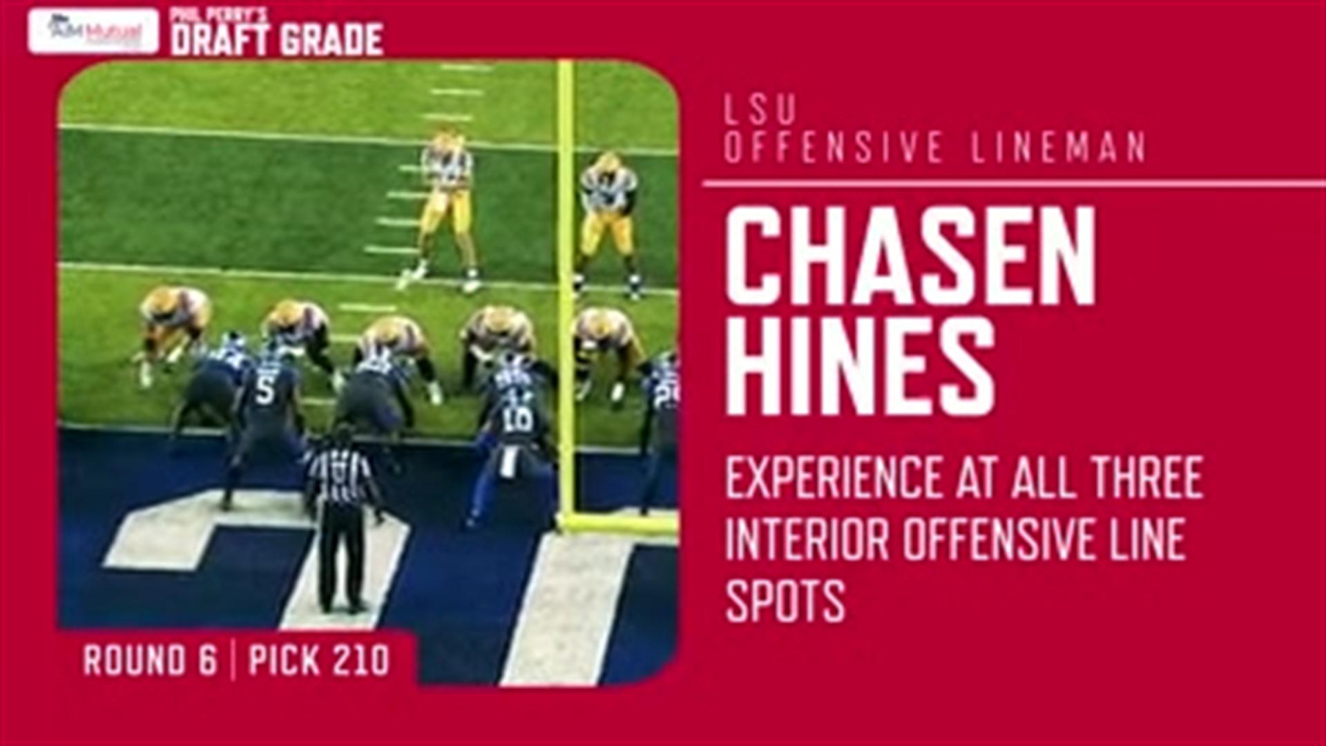 Phil Perry's Draft Grade: Chasen Hines, Offensive Lineman – NBC