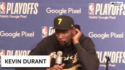 Kevin Durant clearly frustrated after Game 3 loss to Celtics